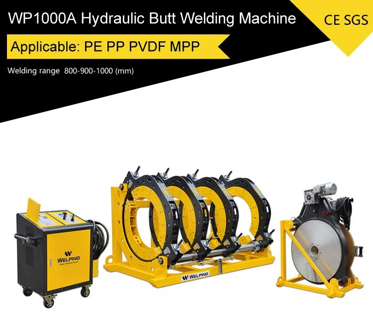 1000mm PE Pipe Fusion Machine/PPR HDPE Hydraulic Butt Welding Machine/Gas Water Tube Welders/Electrofusion Thermofusion Welding Hot Melt Equipment